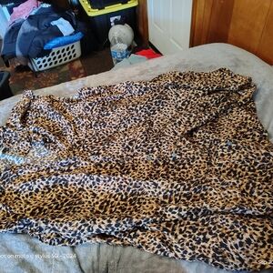 Terra & Sky Leopard Print mini dress in Black and Tan